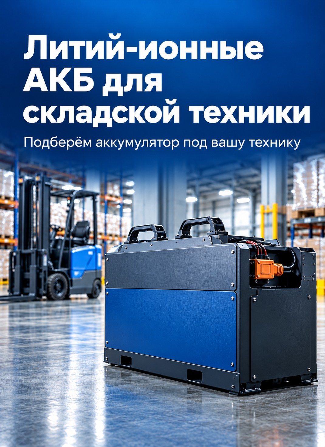 Литий-ионные АКБ для складской техники